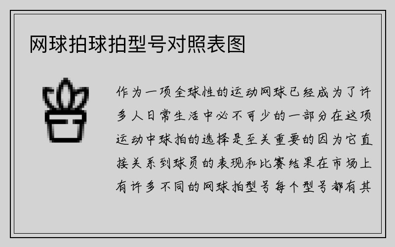 网球拍球拍型号对照表图